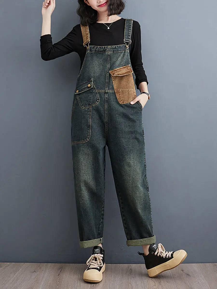 Denim Loose Jumpsuits