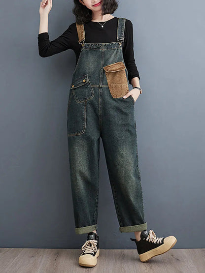 Denim Loose Jumpsuits