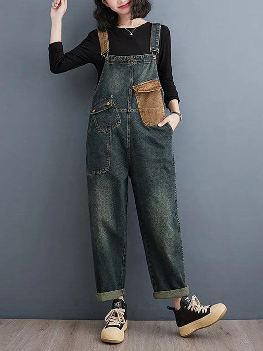 Denim Loose Jumpsuits