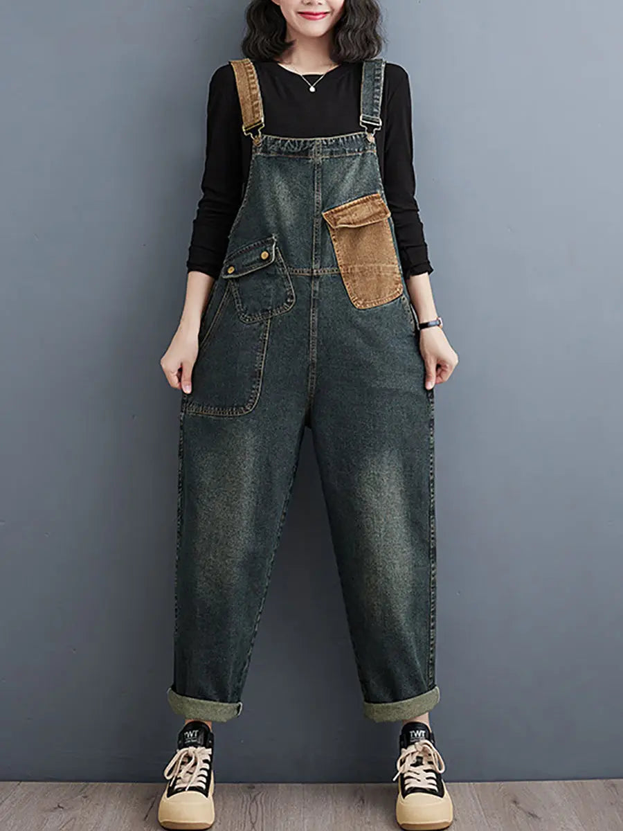 Denim Loose Jumpsuits