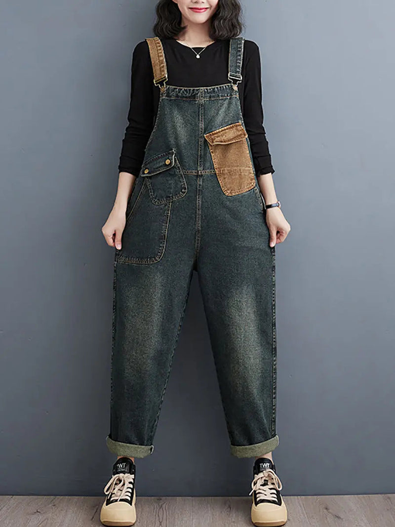 Denim Loose Jumpsuits