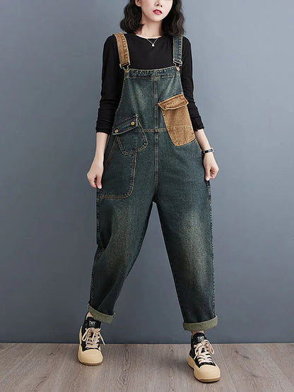 Denim Loose Jumpsuits