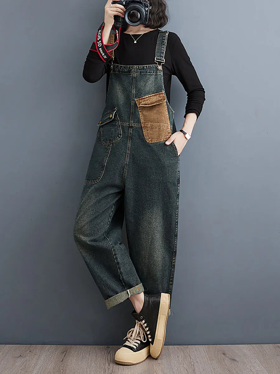 Denim Loose Jumpsuits