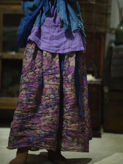 Print Wron Ramie Skirt