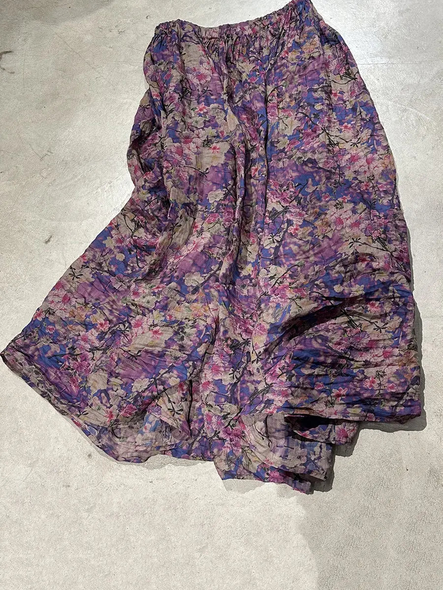 Print Wron Ramie Skirt