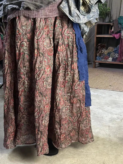 Print Wron Ramie Skirt