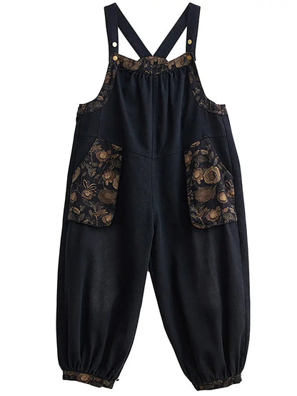 Spliced Winter Denim Jumpsuits