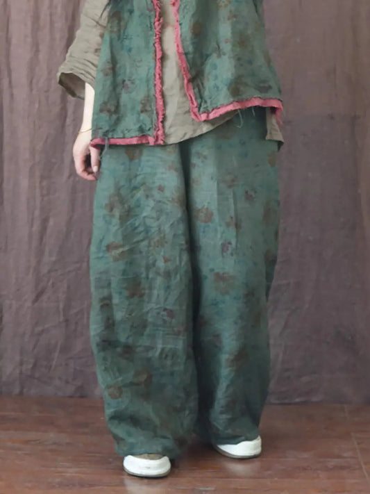 Linen Wide-leg Pants
