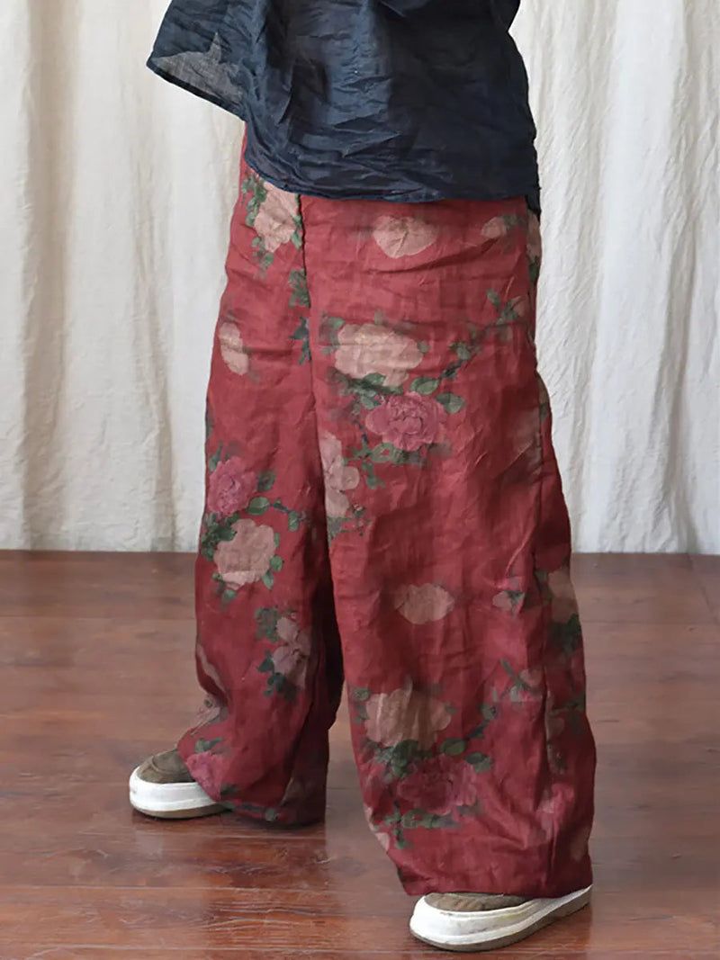 Linen Wide-leg Pants