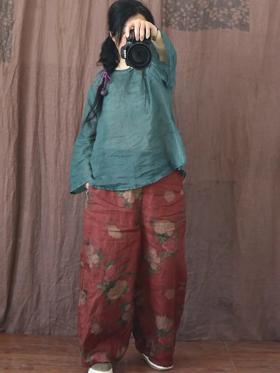 Linen Wide-leg Pants