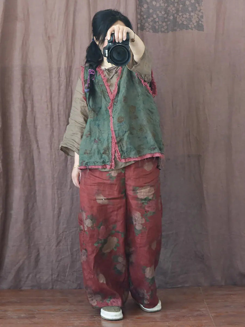 Linen Wide-leg Pants