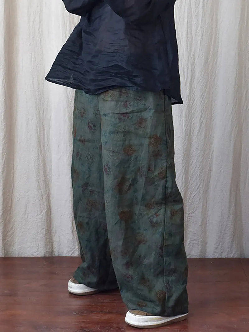 Linen Wide-leg Pants