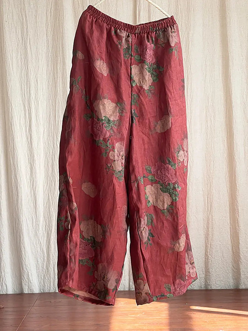 Linen Wide-leg Pants