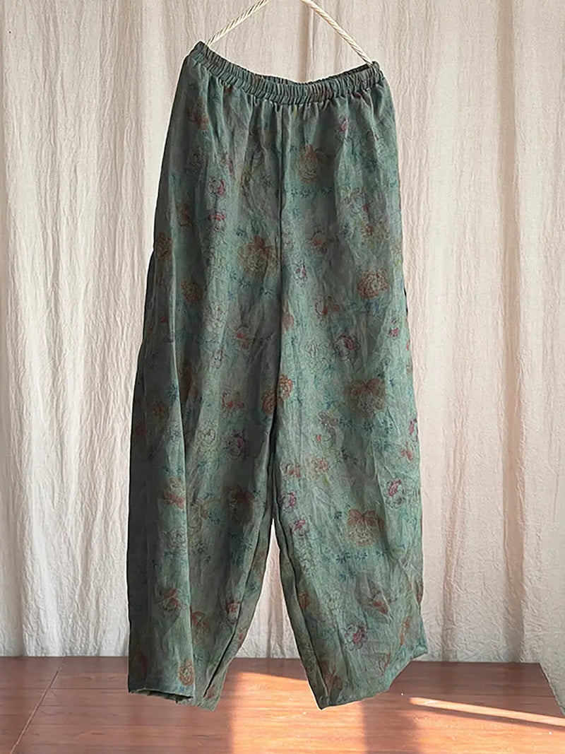 Linen Wide-leg Pants