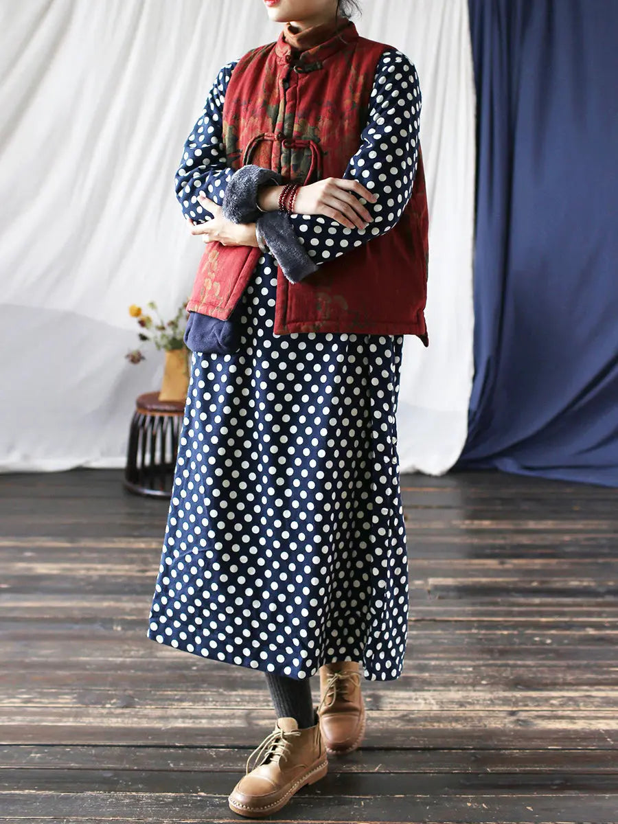 Flower Print Cotton Padded Coat