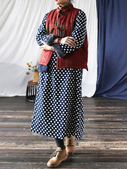 Flower Print Cotton Padded Coat