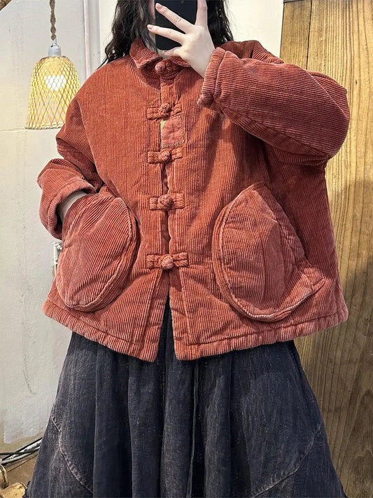 Corduroy Buckle Shirt Coat