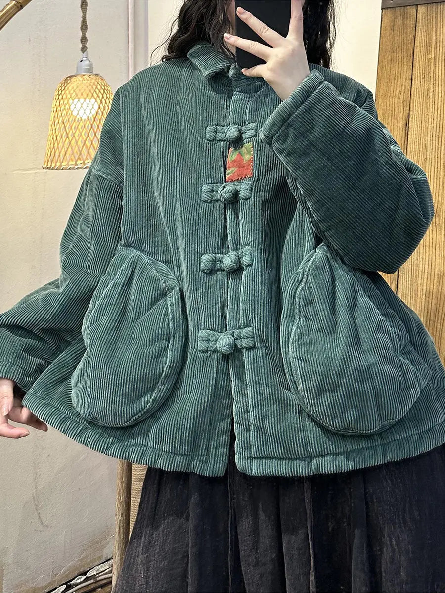 Corduroy Buckle Shirt Coat