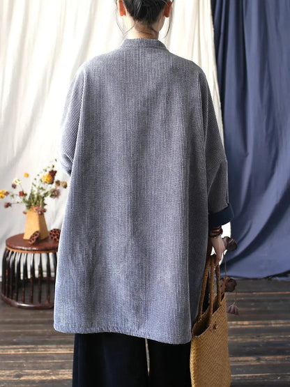Corduroy Long Winter Coat