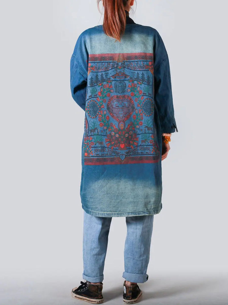 Frayed Denim Coat