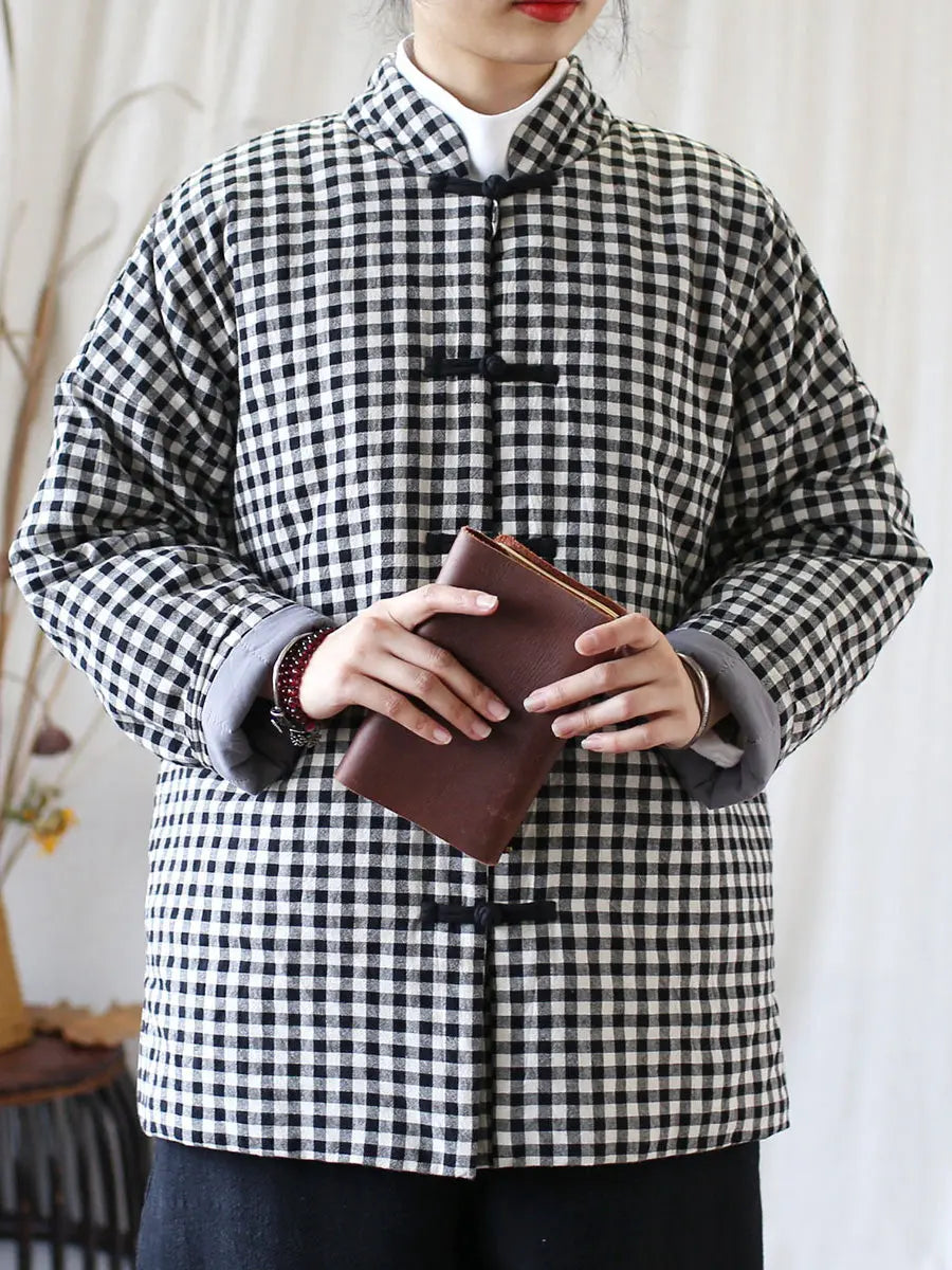 Plaid Cotton Padded Coat