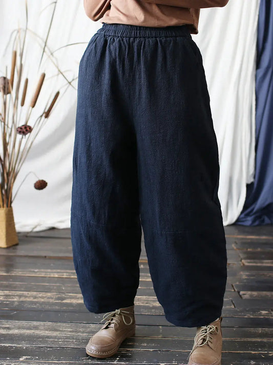 Ramie Padded Harem Pants