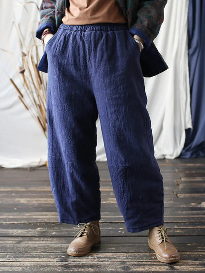 Ramie Padded Harem Pants