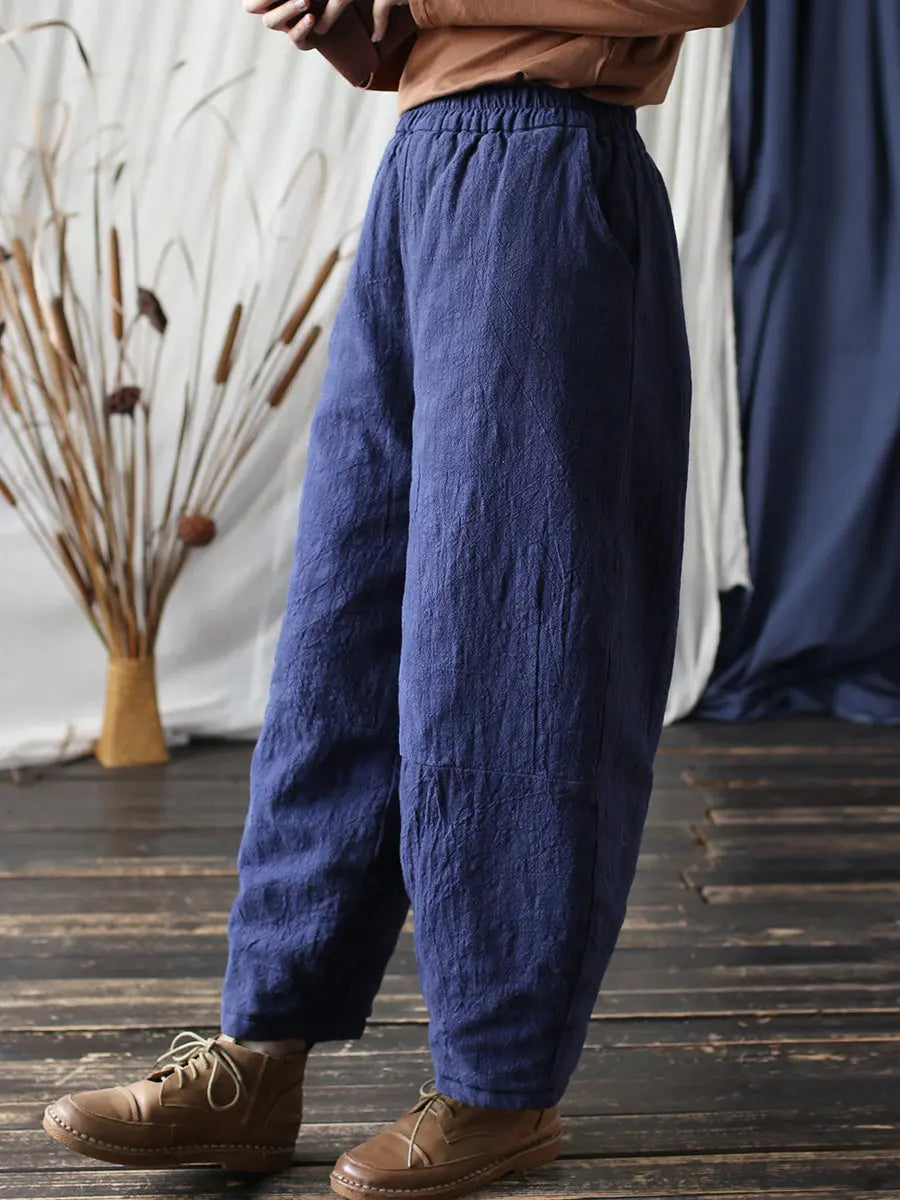 Ramie Padded Harem Pants