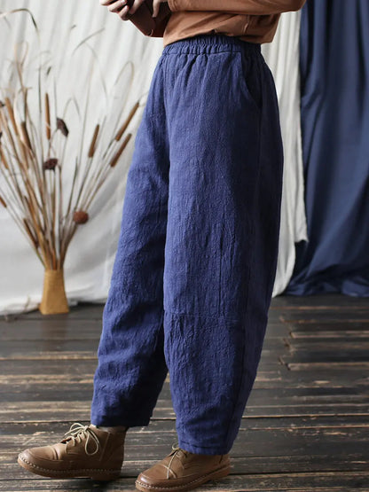 Ramie Padded Harem Pants