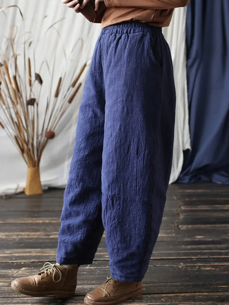 Ramie Padded Harem Pants