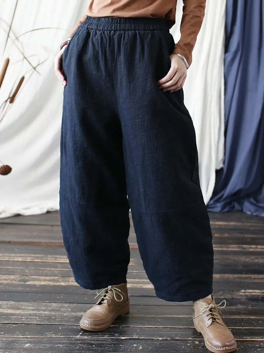 Ramie Padded Harem Pants