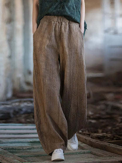 Tie-dye Fleece-lined Harem Pants