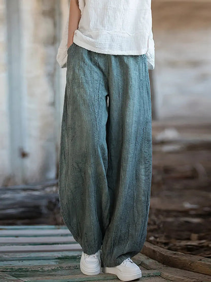 Tie-dye Fleece-lined Harem Pants