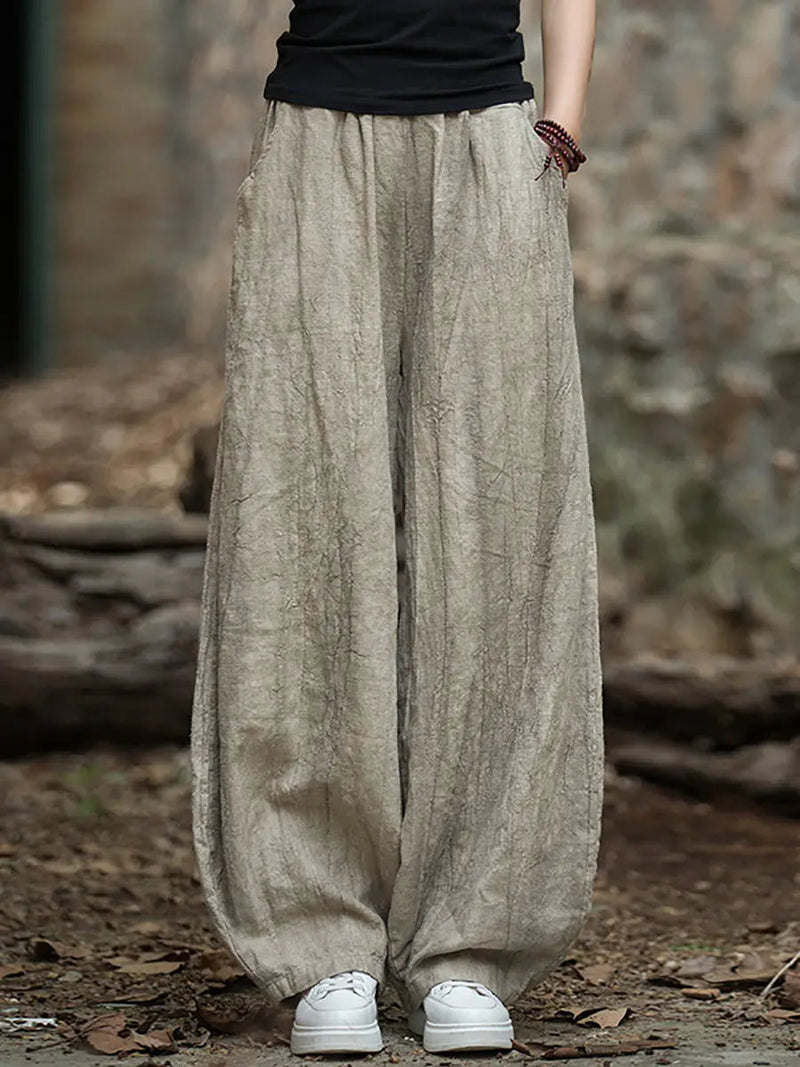 Tie-dye Fleece-lined Harem Pants