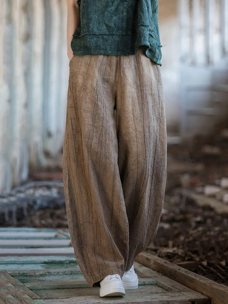 Tie-dye Fleece-lined Harem Pants