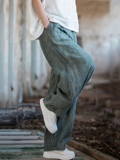Tie-dye Fleece-lined Harem Pants