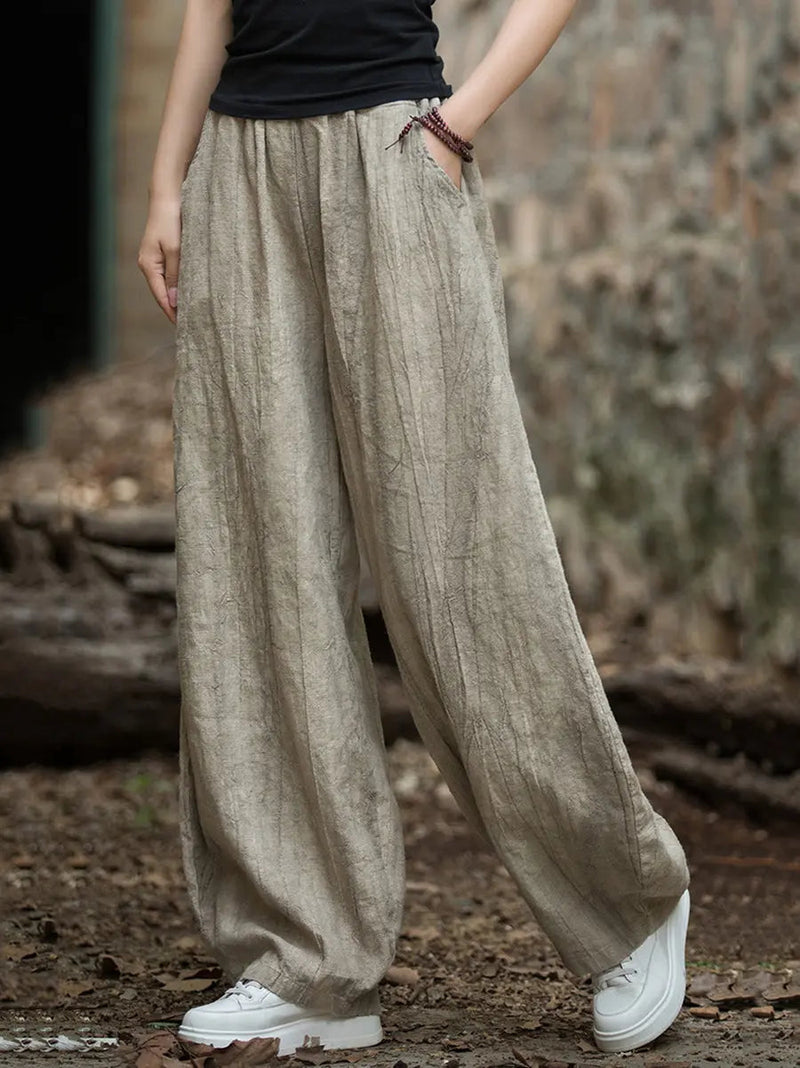 Tie-dye Fleece-lined Harem Pants
