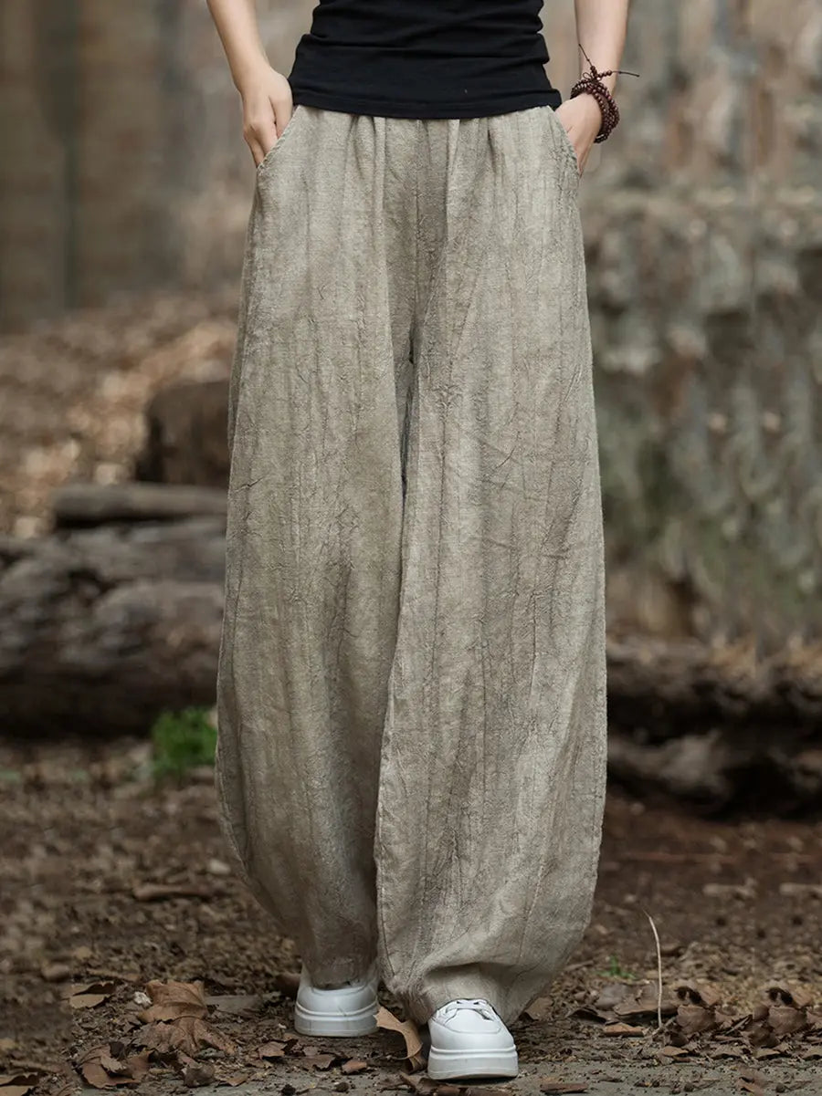 Tie-dye Fleece-lined Harem Pants