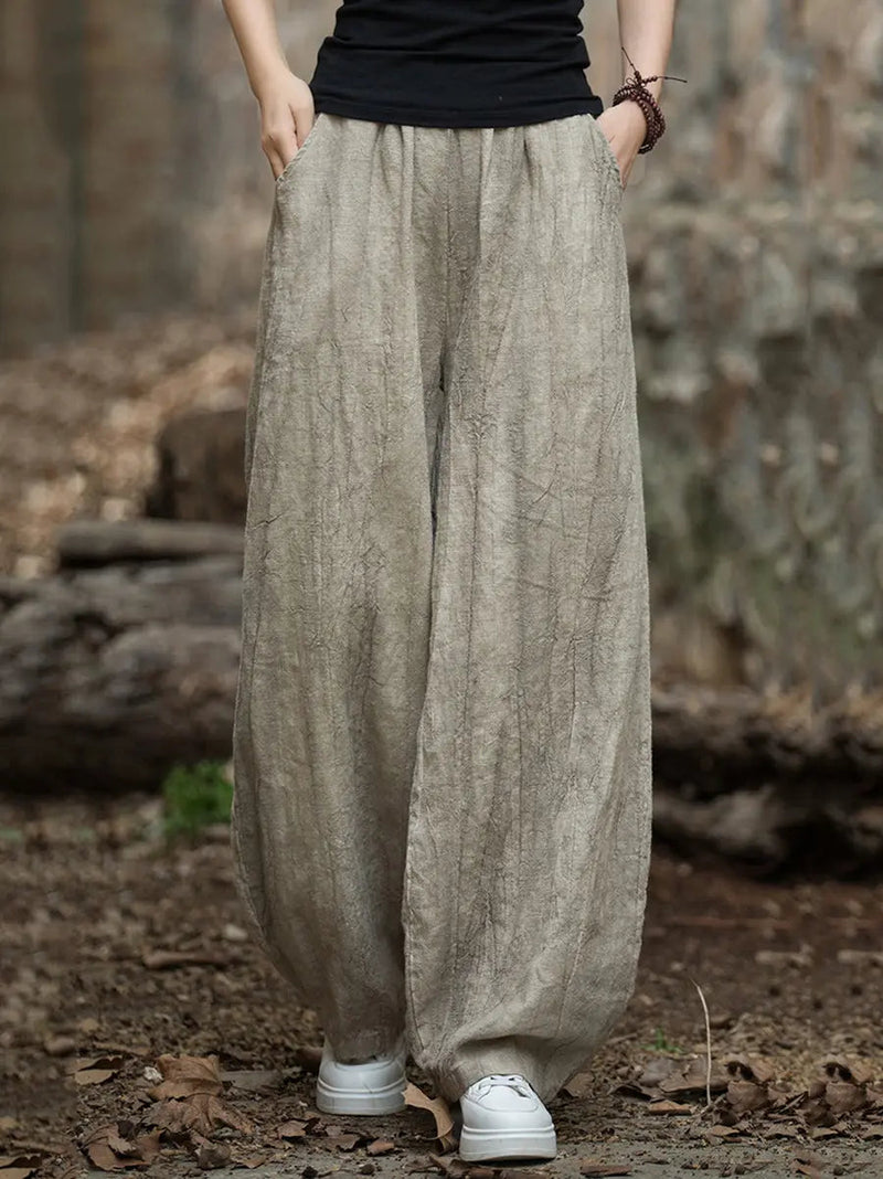 Tie-dye Fleece-lined Harem Pants