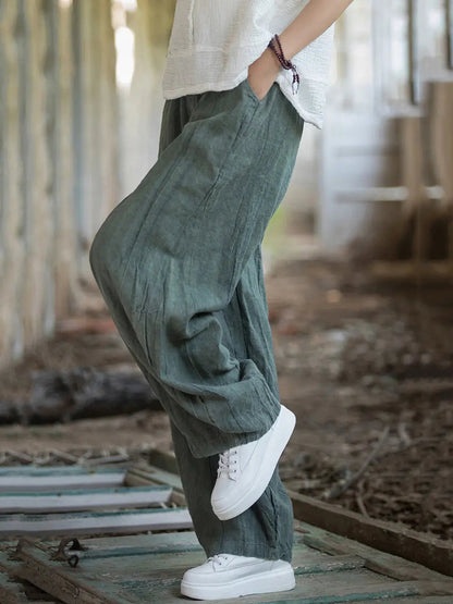 Tie-dye Fleece-lined Harem Pants
