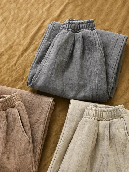 Tie-dye Fleece-lined Harem Pants