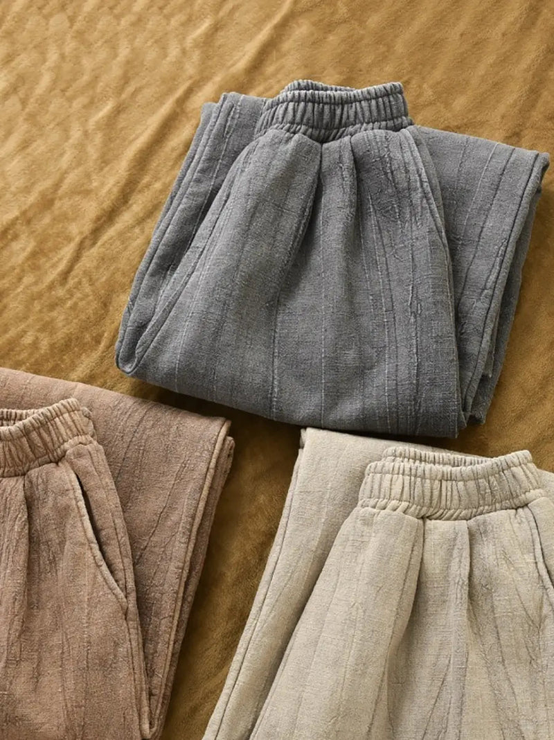Tie-dye Fleece-lined Harem Pants