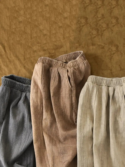 Tie-dye Fleece-lined Harem Pants