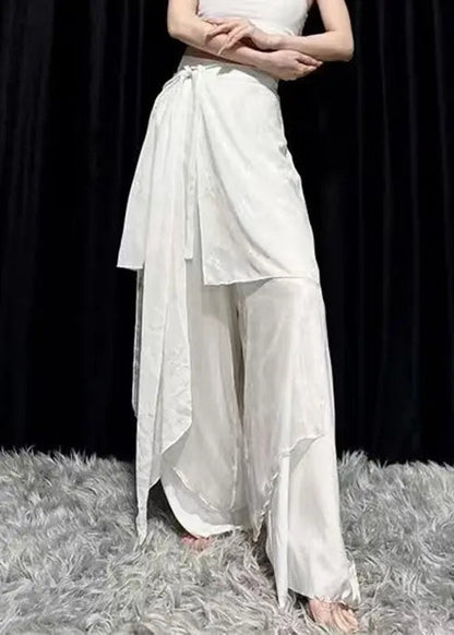 White High Waist Cotton Dance Pants Summer Cg1028