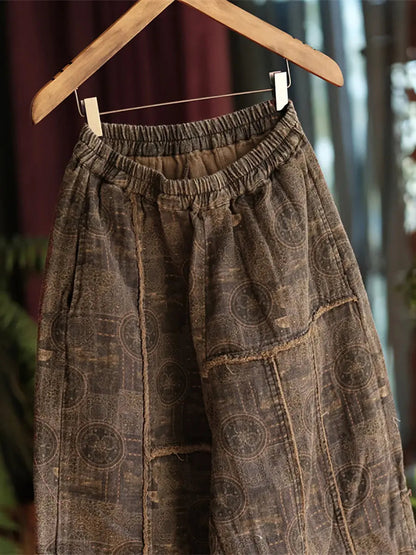 Spliced Wide-leg Pants