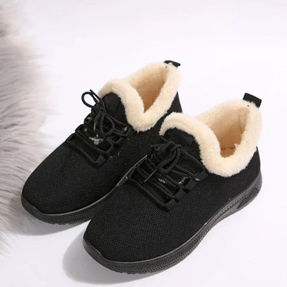 Winter Boots New Warm Thicken Snow Boots Lace Up Ankle Boots Non Slip Plush Fur Shoes Keep Warm Ankle Botas