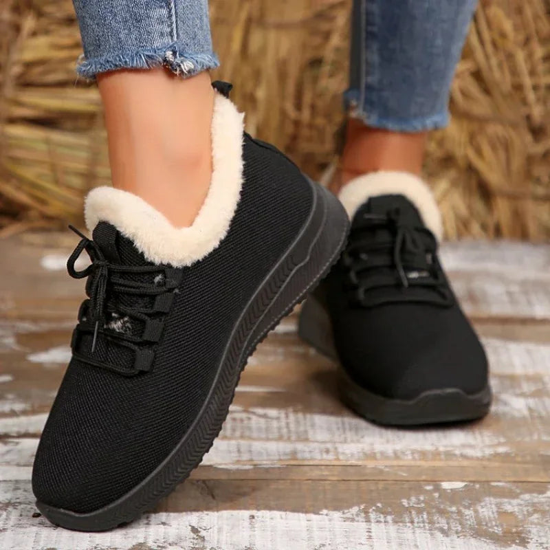 Warm Thick Non-slip Lace-up Plush Comfortable Stylish Snow Boot