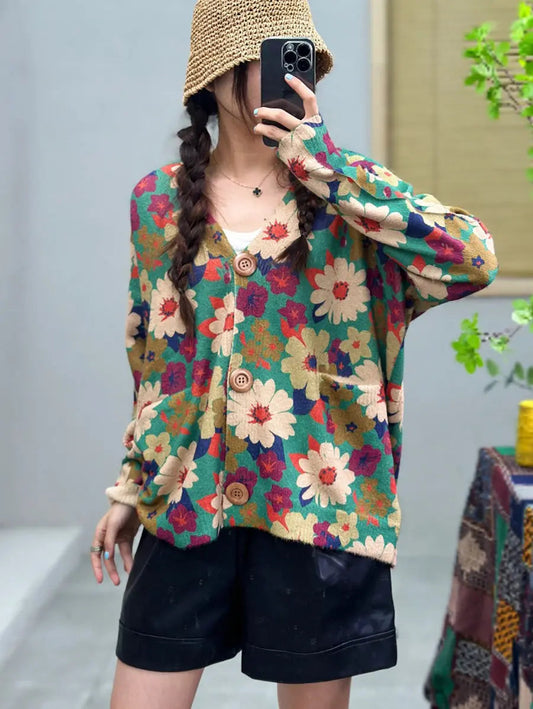 Flower Knitted Sweater