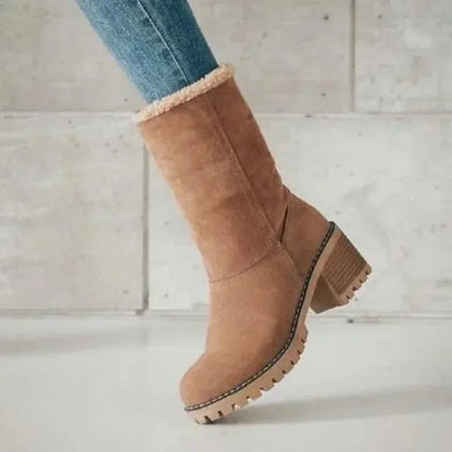 Winter Fur Warm Snow Boots Warm Wool Booties Ankle Boot Comfortable Shoes Mid Boots