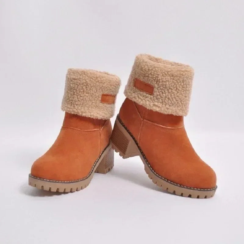 Fur Warm Wool Booties Ankle Comfortable Mid Snow Boot